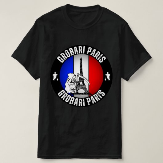 パリ・フランス墓掘り人 Tシャツ (デザイン正面)