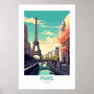 パリ・フランス有名な旅行スポット ポスター