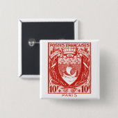 パリ、フランス紋章付き外衣 缶バッジ (正面&裏面)