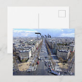パリ、フランス航空ビューポストカード ポストカード (正面/裏面)