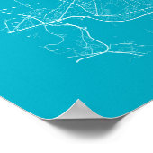 パリ – フランス青い街の地図のポスター ポスター (角)