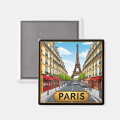 🧲 パリ フランス お気に入りの旅行の思い出の記念品 🗼 マグネット (正面/裏面)