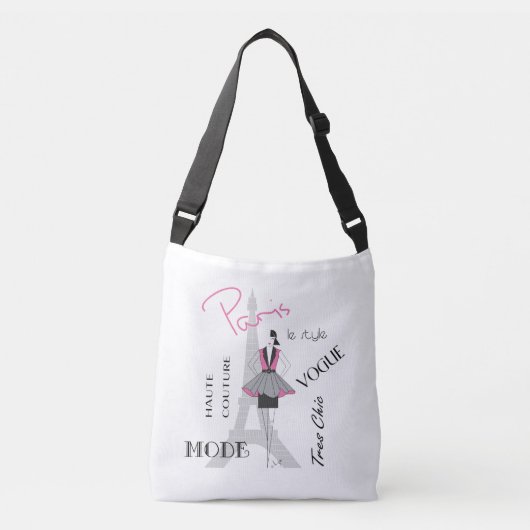 パリ，フランス，エッフェルタワーファッション, クロスボディバッグ (正面)