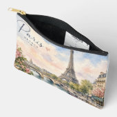 パリ フランス エッフェル塔 セーヌ川 アクセサリーポーチ (見開き)