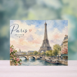 パリ フランス エッフェル塔 セーヌ川 アクリルサイン