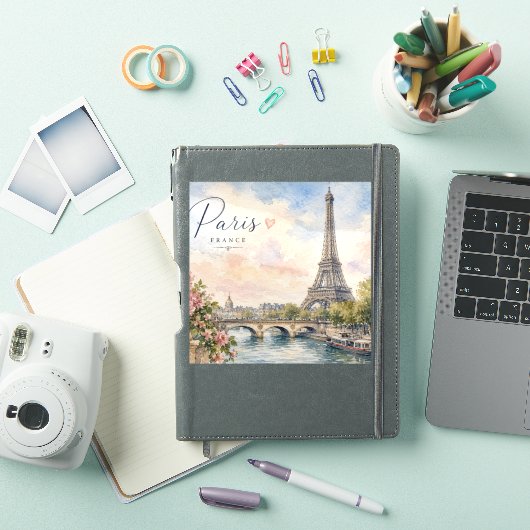 パリ フランス エッフェル塔 セーヌ川 シール (iPadカバー)