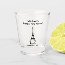 パリ フランス エッフェル塔 バチェラーパーティー 記念品 ショットグラス