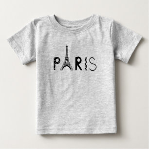 パリ、フランス エッフェル塔 ベビーTシャツ