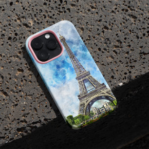パリ フランス エッフェル塔 水彩画 iPhone 13 PRO MAXケース