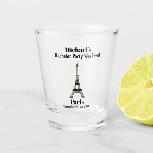 パリ フランス エッフェル塔 結婚前パーティー 記念品 ショットグラス (正面)