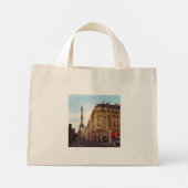 パリ。フランス.エッフェル花。 ミニトートバッグ (裏面)