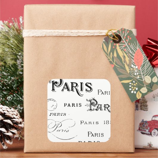 パリ・フランス・ギフト&お土産 スクエアシール (クリスマス)