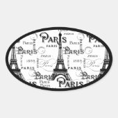 パリ・フランス・ギフト&お土産 楕円形シール (正面)