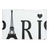 パリ、フランス、グラフィックアート 枕カバー (裏面)