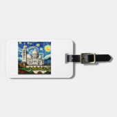 パリ フランス サクレクール寺院 星空の夜 ラゲッジタグ (正面横)