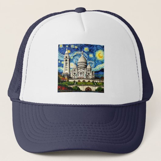 パリ フランス サクレクール寺院 星空 キャップ (正面)