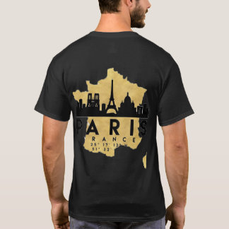 パリ フランス スカイライン アート Tシャツ