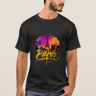 パリ フランス スカイライン Tシャツ