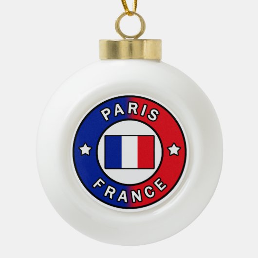 パリ フランス セラミックボールオーナメント (正面)