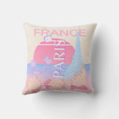 パリ、フランス、トラベルアート、パ名門私立校風のステル クッション (裏面)