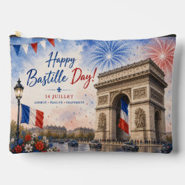 パリ フランス バスティーユの日 エトワール凱旋門 花火 アクセサリーポーチ