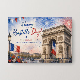 パリ フランス バスティーユの日 エトワール凱旋門 花火 缶バッジ