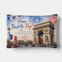 パリ フランス バスティーユ革命記念日 エトワール凱旋門 花火 アクセサリーポーチ