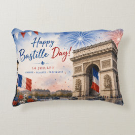 パリ フランス バスティーユ革命記念日 エトワール凱旋門 花火 アクセントクッション