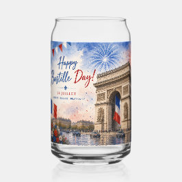 パリ フランス バスティーユ革命記念日 エトワール凱旋門 花火 ガラス缶