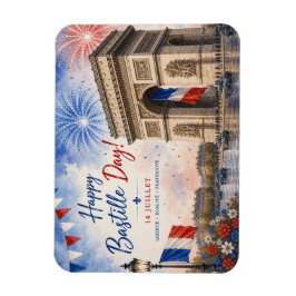 パリ フランス バスティーユ革命記念日 エトワール凱旋門 花火 マグネット
