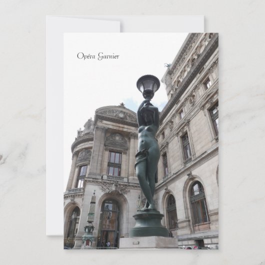 パリ。フランス.パレガルニエ 招待状 (正面)