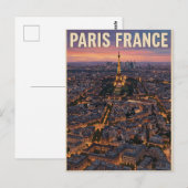 パリ フランス ビンテージ アニメ 旅行 ポストカード (正面/裏面)