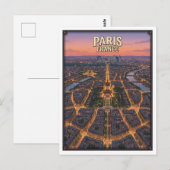 パリ フランス ビンテージ アニメ 旅行 ポストカード (正面/裏面)