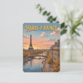 パリ フランス ビンテージ アニメ 旅行 ポストカード (スタンド正面)