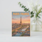 パリ フランス ビンテージ アニメ 旅行 ポストカード (スタンド正面)