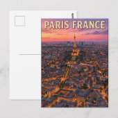 パリ フランス ビンテージ アニメ 旅行 ポストカード (正面/裏面)
