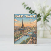 パリ フランス ビンテージ アニメ 旅行 ポストカード (スタンド正面)