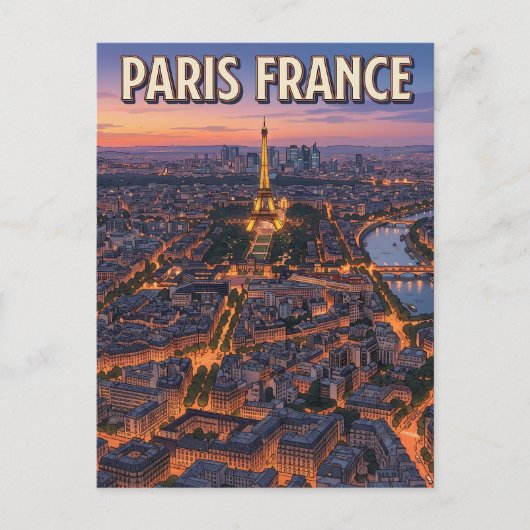 パリ フランス ビンテージ アニメ 旅行 ポストカード (正面)