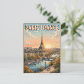 パリ フランス ビンテージ アニメ 旅行 ポストカード (スタンド正面)