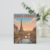 パリ フランス ビンテージ アニメ 旅行 ポストカード (スタンド正面)