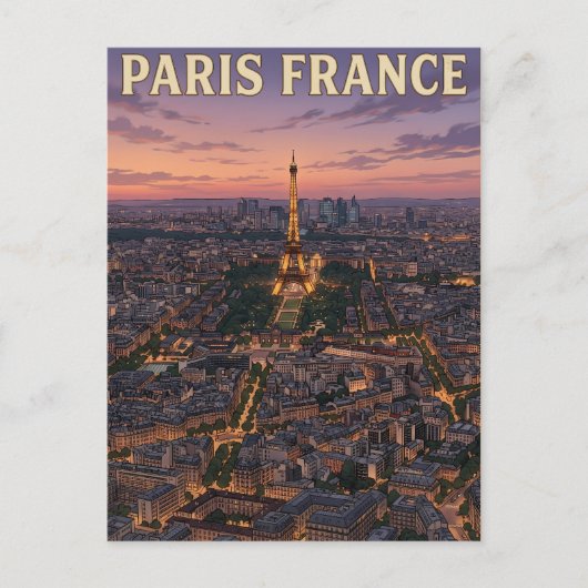 パリ フランス ビンテージ アニメ 旅行 ポストカード (正面)
