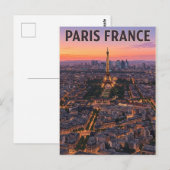 パリ フランス ビンテージ アニメ 旅行 ポストカード (正面/裏面)