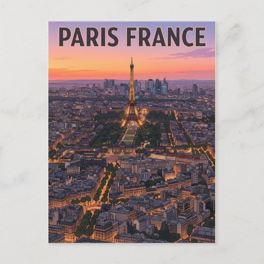 パリ フランス ビンテージ アニメ 旅行 ポストカード (正面)