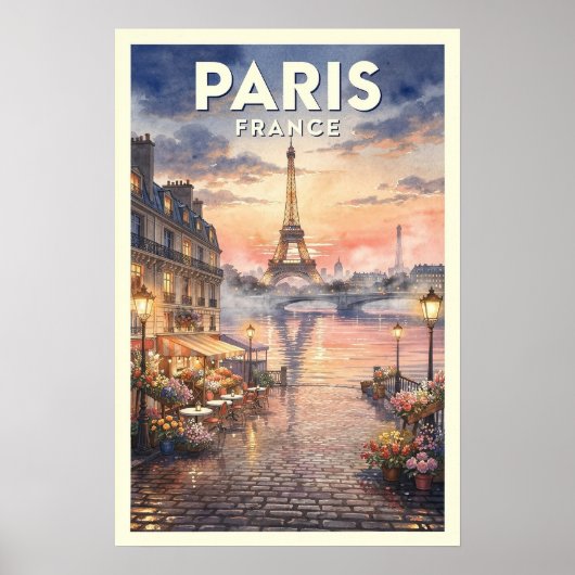 パリ フランス ビンテージ 旅行 ポスター (正面)