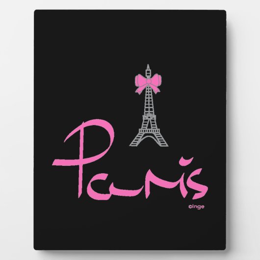 パリ – フランス – ピンクボウ フォトプラーク (正面)