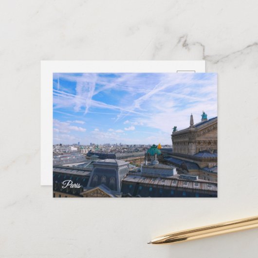 パリ。フランス. ポストカード (正面/裏面インサイチュ)