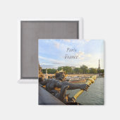 パリ・フランス・ポン・アレクサンドレ。マグネット マグネット (正面/裏面)
