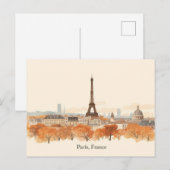 パリ フランス モダンボヘミアン旅行 ポストカード (正面/裏面)