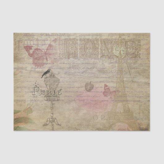 パリ フランス ヴィンテージ グラム レトロ ファッション 薄葉紙 (正面)