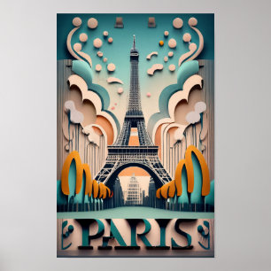 パリ、フランス、世界の都市、ヴィンテージスタイル ポスター